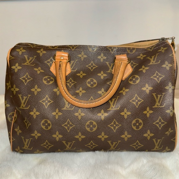 Authentic French Co Louis Vuitton LV Hand Bag Speedy 30 Brown Monogram - Picture 1 of 8